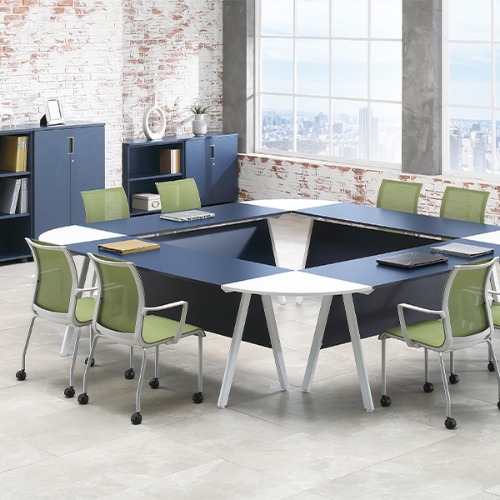 에이라인 연결 회의용 회의실 테이블 사무용가구, 사무실책상, 회의실책상, 사무실파티션