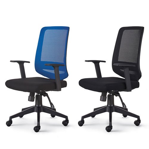 FY-08(중) 블루블랙 매쉬 사무용 사무실 의자 사무용가구, 사무실책상, 회의실책상, 사무실파티션