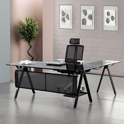 BGS-620 블랙 유리 책상 테이블 사무용가구, 사무실책상, 회의실책상, 사무실파티션