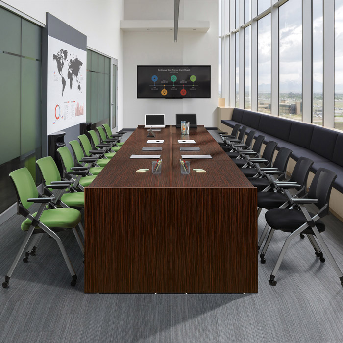 중역 흑단 클레버 ㅡ자형 연결 회의용 회의 테이블 사무용가구, 사무실책상, 회의실책상, 사무실파티션