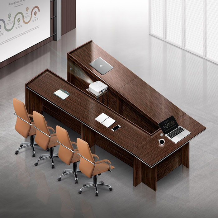중역 흑단 클레버 V자형 연결 회의용 회의 테이블 사무용가구, 사무실책상, 회의실책상, 사무실파티션