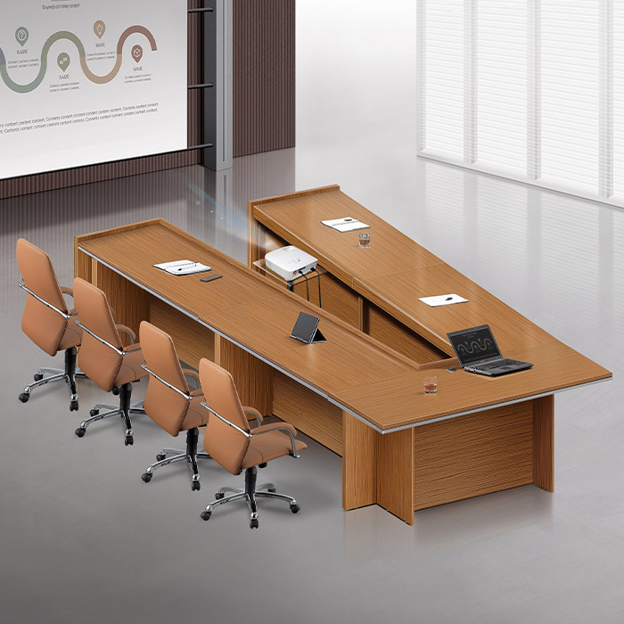 중역 티크 클레버 V자형 연결 회의용 회의 테이블 사무용가구, 사무실책상, 회의실책상, 사무실파티션